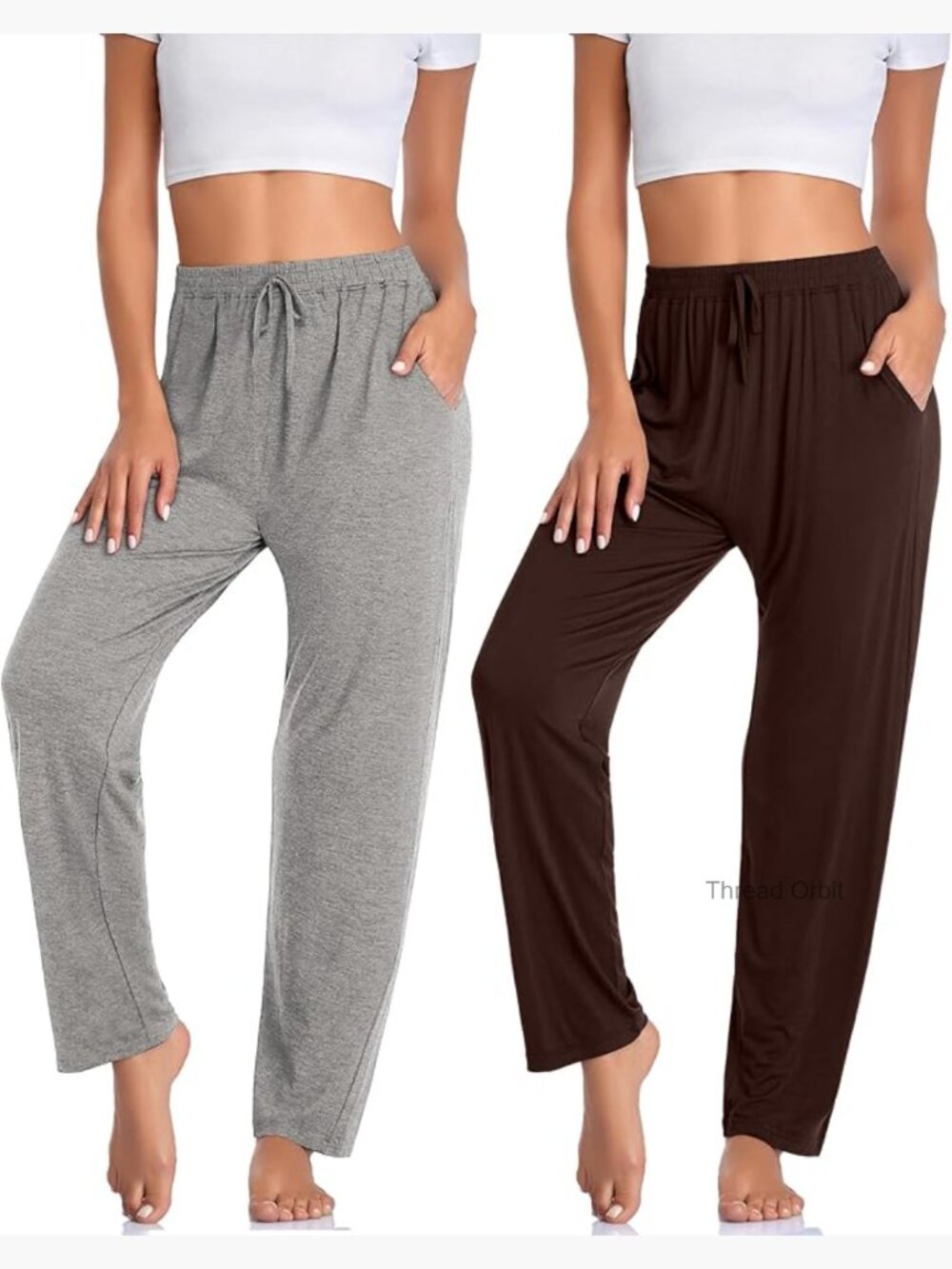 Women's Yoga Pants Loose Wide Leg Sweatpants with Pockets Active Joggers